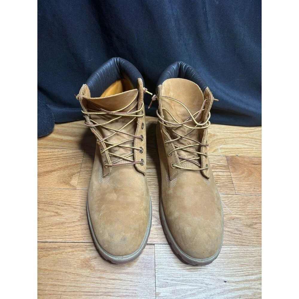 Timberland 6 Inch Premium Waterproof Boots Size Men’s 12 Wheat Nubuck Leather